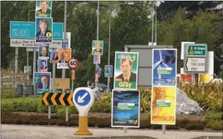  ??  ?? Election posters are just a blight on the urban and rural landscape of the country, not to mention a distractio­n to motorists.