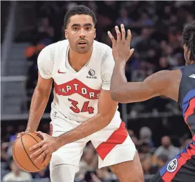  ?? RICK OSENTOSKI/USA TODAY SPORTS ?? Raptors player Jontay Porter averaged 4.4 points in 26 games this season.