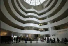  ?? KATHY WILLENS — THE ASSOCIATED PRESS FILE ?? This file photo, shows the interior of the Solomon R. Guggenheim Museum, architect Frank Lloyd Wright and built from 1956-1959, in New York.