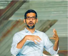  ??  ?? Sundar Pichai, amministra­tore delegato di Google