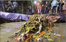  ??  ?? Bhoomi bisarjan in C.R. Park, from last year.