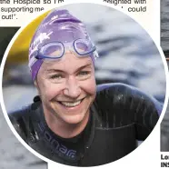  ??  ?? Long distance and open water champion swimmer Lyndsey Dunne in action last Saturday INSET LEFT: SLIGO CHAMPION EDITOR JENNY MCCUDDEN AT THE FINISH LINE OF THE 10K SWIM