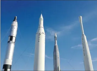  ?? MARK STACHIEW/ POSTMEDIA NEWS ?? A view of the rocket garden at Kennedy Space Center Visitor Complex in Orlando, Fla.