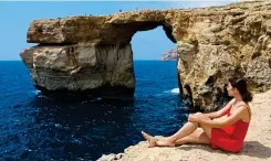  ??  ?? NEvEr mINd: The Azure Window in Gozo – before it collapsed