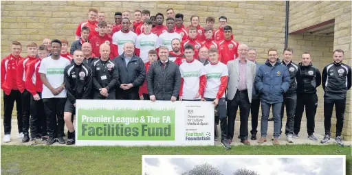  ??  ?? ●●Sacred Heart FC in Rochdale has reopened pitches badly flooded during Storm Desmond in December 2015