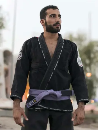  ?? Reem Mohammed / The National ?? Saood Al Hammadi says he was a late starter in jiu-jitsu, aged 22