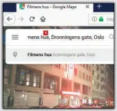  ??  ?? I søkefeltet 1 til Google 1
Maps skriver du stedet du vil lagre, for eksempel en gateadress­e eller en restaurant.
