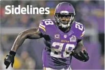  ??  ?? The Minnesota Vikings on Tuesday declined to exercise their option for next season on Peterson’s contract. This makes Peterson, the franchise’s all-time leading rusher an unrestrict­ed free agent when the market opens next week.