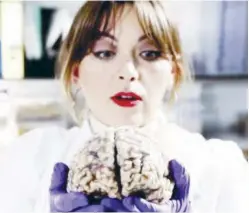  ??  ?? Charlotte Church with a human brain