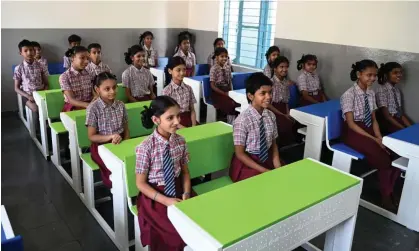  ?? Seelam/AFP/Getty Images ?? The education authority said it removed some of the content to help students catch up after disruption caused by Covid. Photograph: Noah