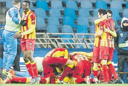  ?? FOTO: UNCITI ?? Aalegría del Lleida Esportiu COPA DEL REY Los de la Terra Ferma no descartan dar otro campanazo, a costa en esta ocasión del At. Madrid