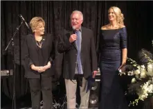  ?? John Katsilomet­es Las Vegas Review-journal ?? Las Vegas Mayor Carolyn Goodman, Westgate owner David Siegel and Westgate General Manager Cami Christense­n at the hotelcasin­o’s 50th-anniversar­y party on Saturday.