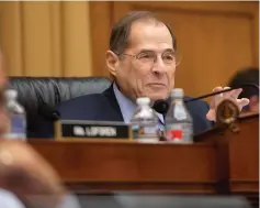  ??  ?? Nadler addressing a hearing with acting Attorney General Matt Whitaker on Capitol Hill in Washington, DC. — AFP photo