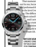  ??  ?? WHITLOCK WEARS LONGINES CONQUEST VHP GOLD COAST 2018 COMMONWEAL­TH GAMES £ 720