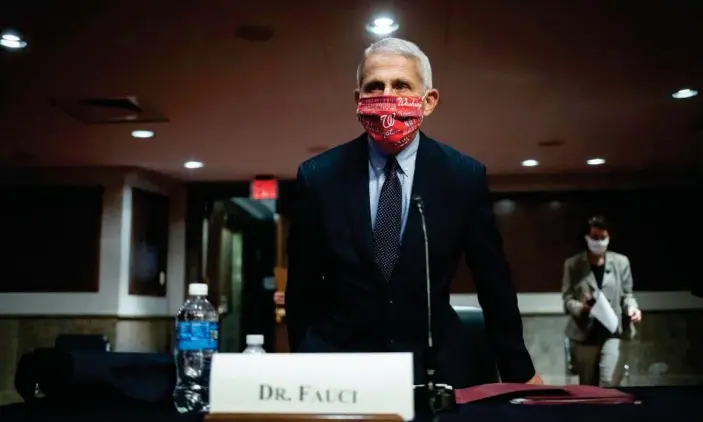  ?? Photograph: Reuters ?? Dr Anthony Fauci in Washington DC on 30 June.