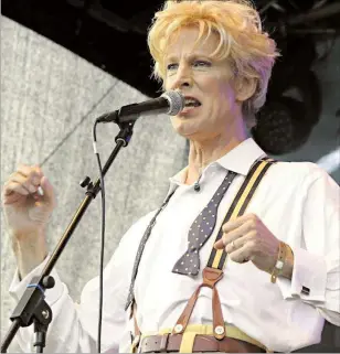  ?? Pictures: Brian Marsh Photograph­y ?? A larger-than-life model of David Bowie and the lifelike Bowie tribute act David Live, who thrilled the crowds