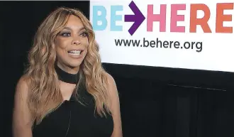  ?? THE ASSOCIATED PRESS ?? “People are embarrasse­d. People don’t want to talk about it,” says Wendy Williams about substance abuse, The 54-year-old talk show host adds she wants to help others be present in their own lives.