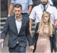 ?? CARL COURT, GETTY IMAGES ?? Chris Gard and Connie Yates have ended their legal battle to take their son, Charlie Gard, to the U. S. to receive experiment­al treatment.