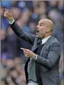  ?? REUTERS ?? Manchester City manager Pep Guardiola reacts during Sunday’s 1-1 draw with Southampto­n.