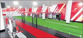  ?? COURTESY OF 49ERSFIT ?? A rendering of the turf area at the planned “49ersFit” gym in San Jose. Members will be able to train with free weights and different machines and attend fitness classes.