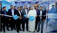  ??  ?? Adeeb Ahamed inaugurati­ng the 11th branch of Lulu Internatio­nal Exchange at Juffair Mall in Bahrain.