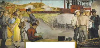  ?? RICHMOND MUSEUM OF HISTORY AND CULTURE ?? “Richmond: Industrial City,” a classic Depression-era mural by famed artist Victor Arnautoff, is now on display at the Richmond Museum of History and Culture.