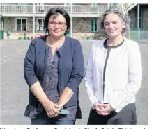  ??  ?? Véronique Coulange, directrice de l’école Sainte-Thérèse, et Anne Auffret, directrice du collège Sainte-Anne.