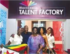  ??  ?? From left — Nobert Mapfoche, Filmmaker Ben Mahaka, Zimbabwe’s Ambassador to Zambia Gertrude Takawira, Liz Dziva of MultiChoic­e and Rutendo Mahofa