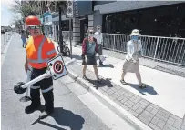  ?? CLIFFORD SKARSTEDT EXAMINER FILE PHOTO ?? George Street road modificati­ons are creating additional public space for pedestrian­s and flexible-use space for businesses.