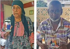  ?? Photo: FBC ?? Waiting for visas... Family members of two of three Fijians killed in the Christchur­ch massacre are still waiting for their visas in Suva to travel to New Zealand, FBC TV reported last night. They are Tamina Bibi (left), sister of the late Ashraf Razak Ali, 58, and Shabeer Ali, younger brother of the late Ashraf Ali, 61. The family of the late Imam Haji Hafiz Musa Patel, 59, is in New Zealand.