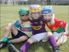  ??  ?? Aidan Redmond, Fintan McKenna and Ashton Grant at the Rapparees/Starlights GAA Cul Camp at Bellefield last year.