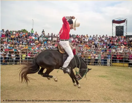  ??  ?? El Rodeo Montubio, una de las pocas tradicione­s costeñas que aún se conservan.