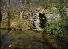  ?? Staff photograph Ben Goff ?? The wall ends at a cavern, which might have served as a pump house, carrying water up the hill. Considerin­g all structures remaining on the park site, regardless of date, might highlight how the three-day battle in 1862 affected those living in the...