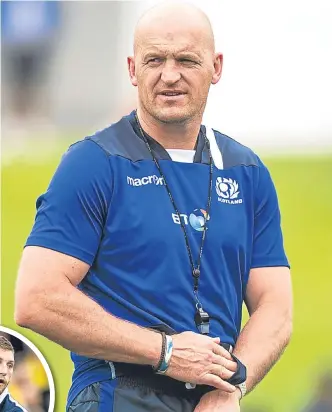  ??  ?? Scotland coach Gregor Townsend is a big fan of Finn Russell (inset).