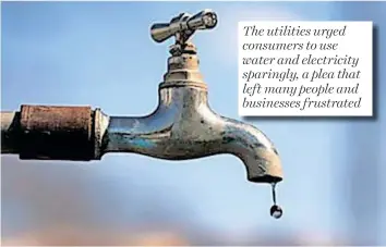  ?? ?? POWER cuts have affected Rand Water’s water supply to reservoirs in Joburg.