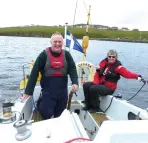  ??  ?? Hughie and Mary aboard Cynara