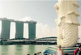  ??  ?? Half fish and half lion, the iconic Merlion resides at the waterfront Merlion Park, with sweeping views to Marina Bay.