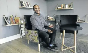  ?? Picture: Alon Skuy ?? Kgotsi Chikane at the offices of his publisher, Pan Macmillan, in Johannesbu­rg.