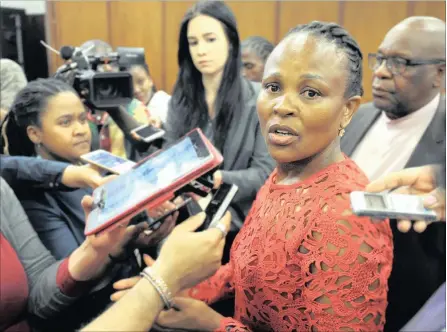  ?? PICTURE: JEFFREY ABRAHAMS ?? DOWN TO BUSINESS: New Public Protector Busisiwe Mkhwebane meets the portfolio committee on justice and correction­al services in Parliament yesterday.