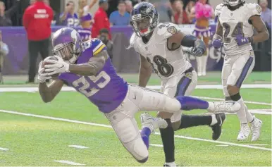  ?? | AP ?? Latavius Murray had rushed for 97 yards in the first six games, but he burned the Ravens for 113 yards and a touchdown.