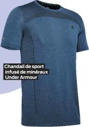  ??  ?? Chandail de sport infusé de minéraux Under Armour