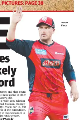  ??  ?? Aaron Finch