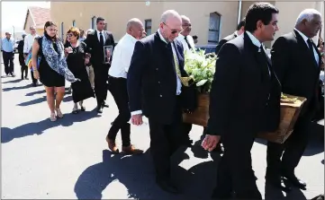  ?? Picture: Cindy Waxa/African news Agency/ANA ?? LAST RESPECTS: Friends and family of former Cape Town mayor and premier of the Western Cape, Gerald Morkel, gathered for his funeral at the Grassy Park Baptist Church yesterday.