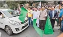  ?? PIC/PTI ?? Union Minister Harsh Vardhan and Delhi Environmen­t Minster Imran Hussain flag off the Delhi Clear Air campaign here on Thursday