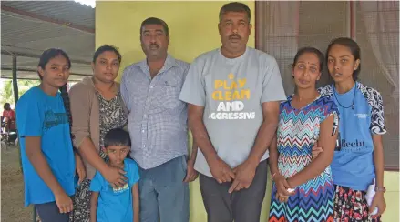  ?? Photo: Mereleki Nai ?? Families of alleged drowning victims 20 year old Avishek Kumar and 14 year old Avish Adhar in Sigatoka.