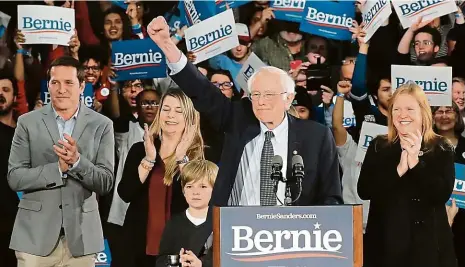  ?? Foto: ČTK ?? Trapas Senátor Bernie Sanders tvrdil, že v Iowě zřejmě vyhrál. Výsledky demokratic­kých primárek však do uzávěrky vydání nebyly známy.