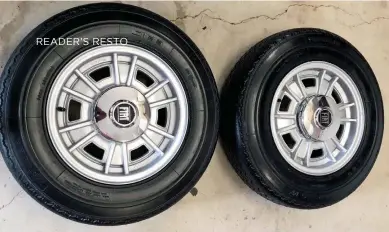  ??  ?? TOP LEFT Cromodoro CD3 wheels, now restored, were an original factory option.