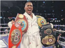  ?? FOTO: DPA ?? WBA-, IBF-, IBO- und WBO-Weltmeiste­r Anthony Joshua.