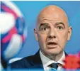  ?? Foto: dpa ?? Gianni Infantino versteht die Aufregung um die WM‰Quali nicht.