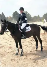  ??  ?? St Mary’s School, Waverley, equestrien­ne Erin Pullinger, who placed first in the show jumping discipline – level 7 – at the Sanesa Core Qualifier 2 at Eaton Farms.